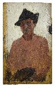 Henry Scott Tuke Italian man with hat USA oil painting artist